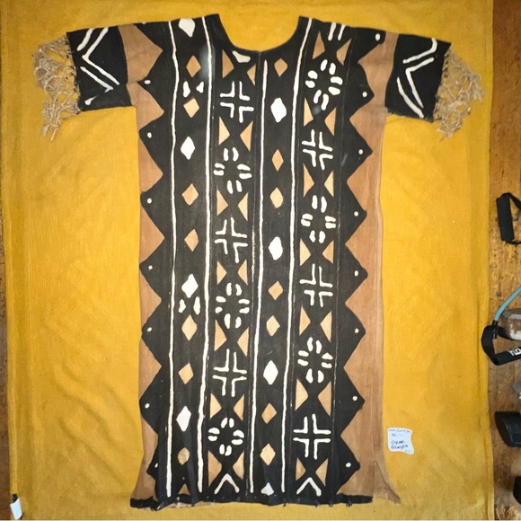 Vintage African Traditional Dashiki Long One Piece All Over Piece Length 42in - Picture 5 of 5